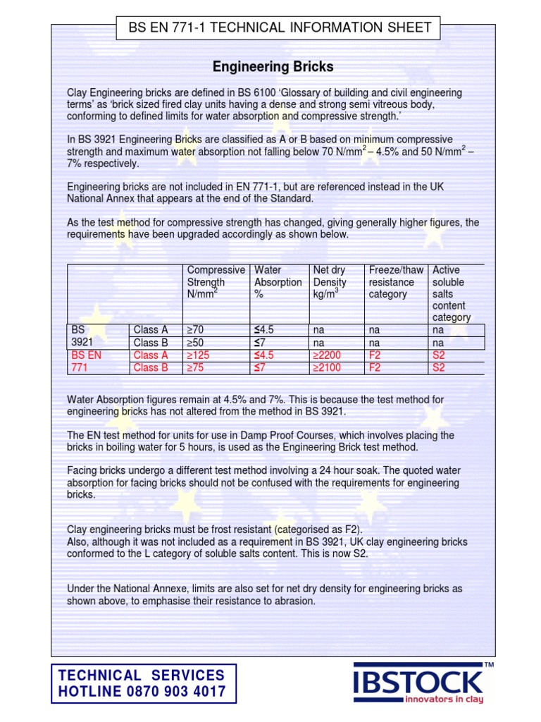 Clay Engineering Bricks Standards | PDF