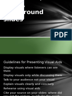Visual Aids, Title Slides, Background Slides