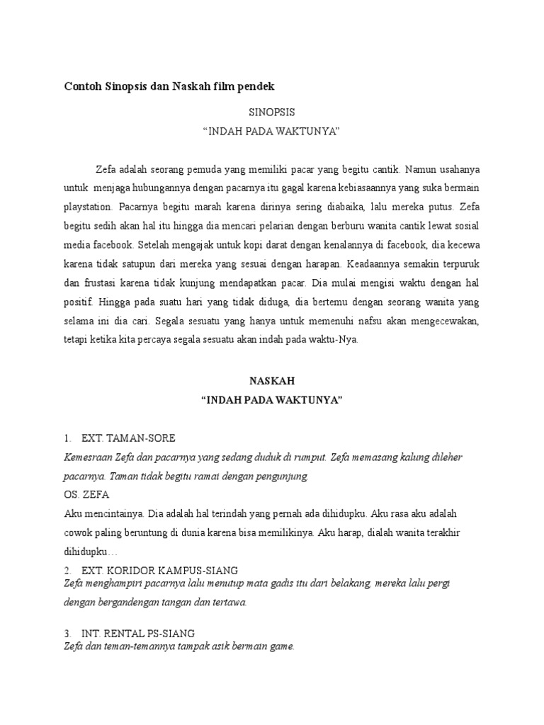 Sinopsis Film Pendek