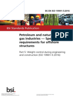 ISO 19901-5-2016 Petroleum and Natural Gas Industries. Specific Requirements For Offshore Structures. Weight Control During Engineering and Construction PDF