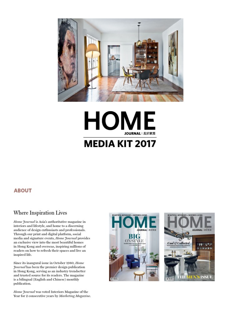 Home Journal Media Kit 2017 Magazines Online Advertising
