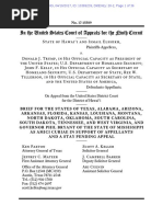 Amicus Brief Filed by Coalition of 15 States Supporting Trump's Revised Immigration Order