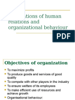 Foundations of Human Relations and Organizational Behaviour