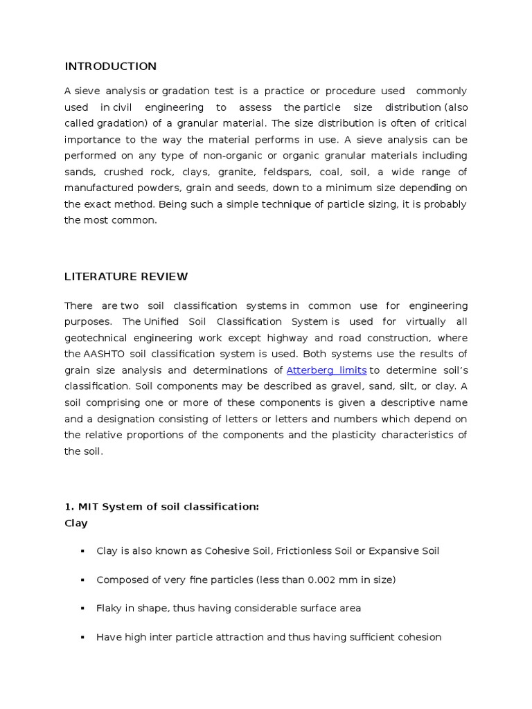 Lab Open Ended Dry Sieve Analysis PDF Sand Natural Materials