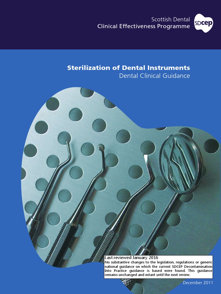 SDCEP Sterilization of Dental Instruments Jan2016 Sterilization