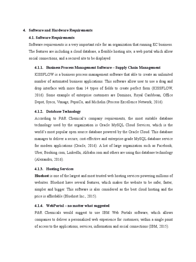 Software and Hardware Requirements PDF  Search Engine Cloud