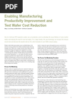 Enabling Manufacturing Productivity Improvement and Test Wafer Cost Reduction