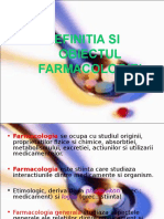 Definitia Si Obiectul Farmacologiei