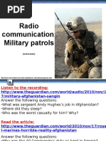 Military patrol radio communication 