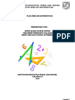 Plan de Area Matematicas