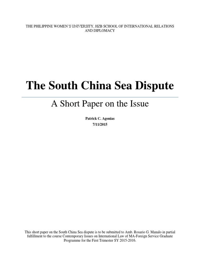 South China Sea Dispute Analysis | PDF | South China Sea | Taiwan