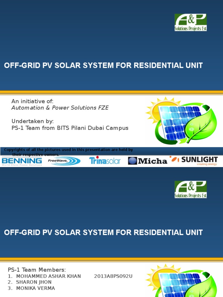 Off Grid PV Solar System | PDF | Photovoltaics | Solar Power