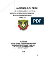 20161210ejemplo Nuevo Silabo Informe Final de Practica Pre Profesional -Forjadores -2016. Pnp- Tarapoto Ok