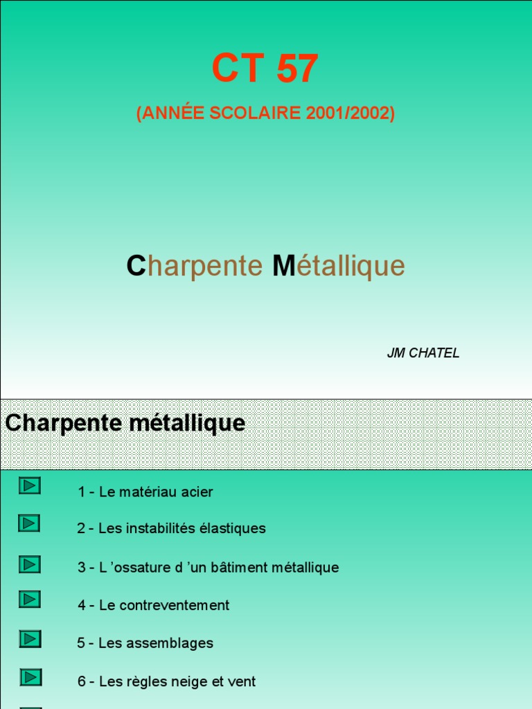 Éléments de charpente métallique | PDF | Flambage | Acier