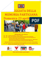 Locandina Passeggiata Della Memoria Partigiana 2017