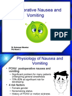 Postoperative Nausea and Vomiting