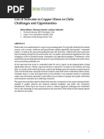 Use of Seawater in Copper Mines in Chile Challenges and Opportunities