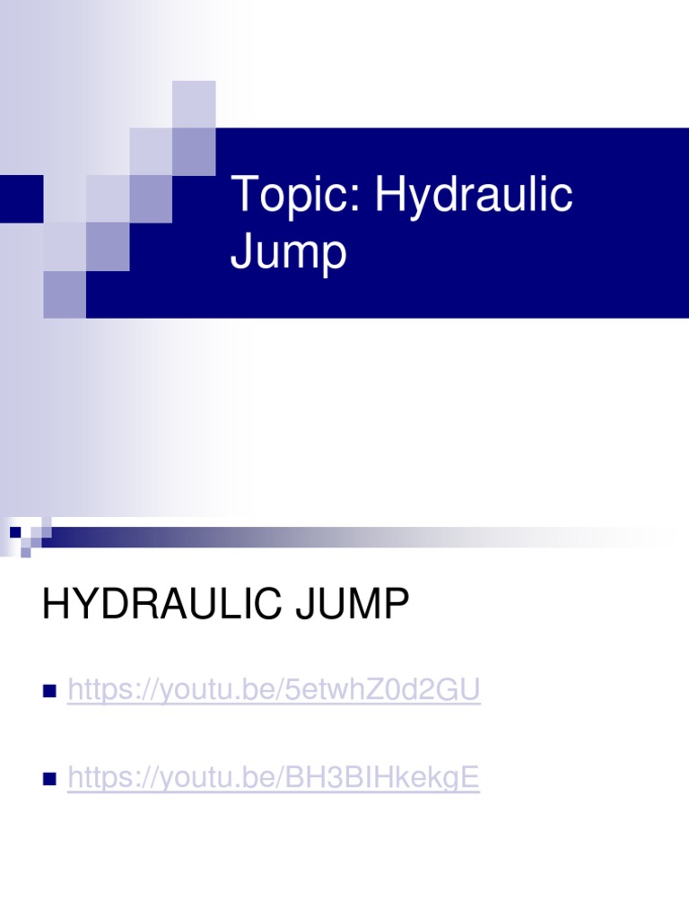 2.1 Lecture Hydraulic Jump PDF Chemical Product Engineering
