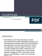 Ecocriticism: A Concise Guide to Its Definition, Origins, Aspects and Goals