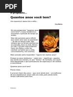 Quantos Anos Vc Tem