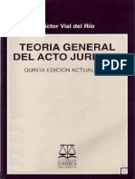Teoria General Del Acto Juridico Libro Original Victor Vial Del Rio