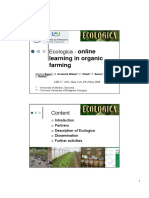 Online Learning in Organic Farming: Ecologica