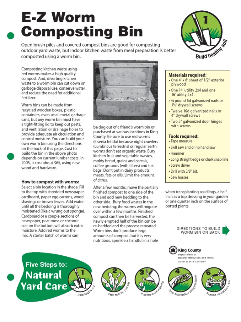 EZ Worm Compost Bin Guide | PDF | Compost | Horticulture And Gardening