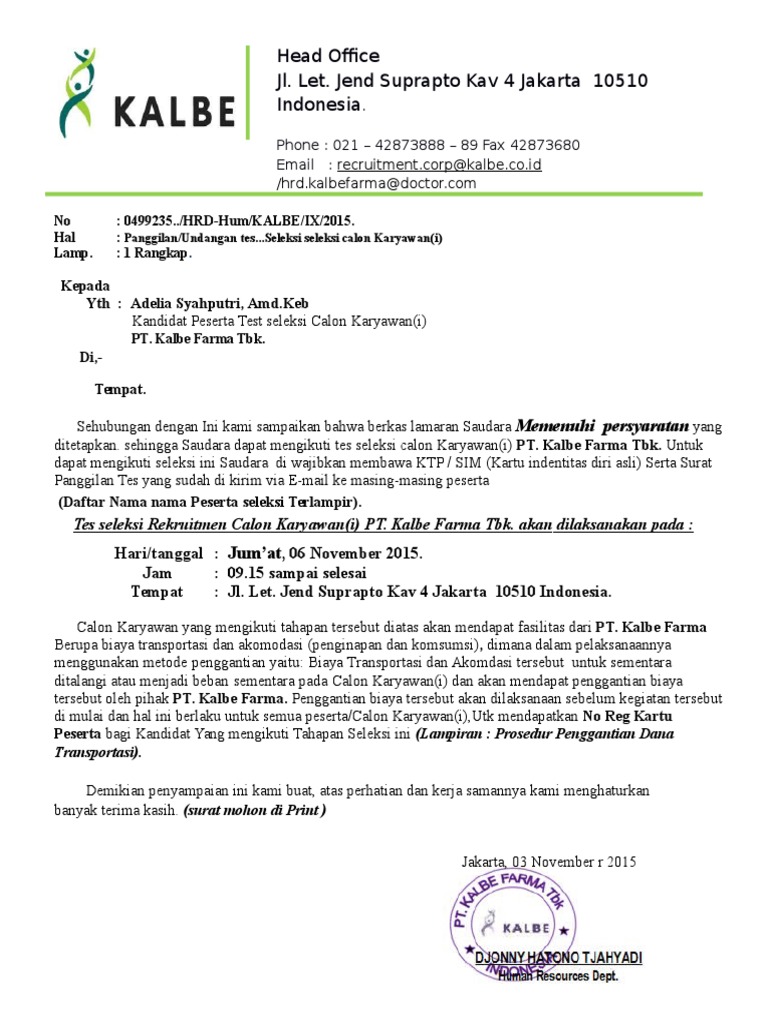 Pt Kalbe Farma Tbk Jakarta Docx