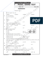 Polycet - Model Grand Test: No. of Questions: 120 Marks: 120 Time: 2 Hrs. Mathematics