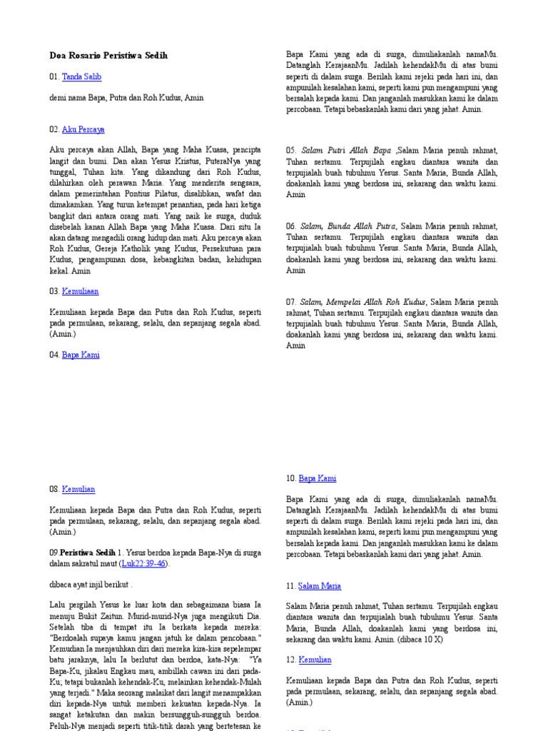 Doa Rosario Peristiwa Sedih Pdf