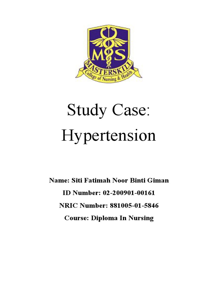 Study Case Hypertension PDF Hypertension Cardiovascular Physiology