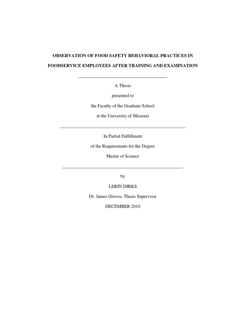 Food Safety Practices in Foodservice Training | PDF | Foodborne Illness ...