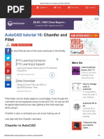 AutoCAD Tutorial 16 - Chamfer and Fillet in AutoCAD