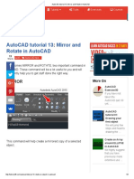AutoCAD Tutorial 13_ Mirror and Rotate in AutoCAD