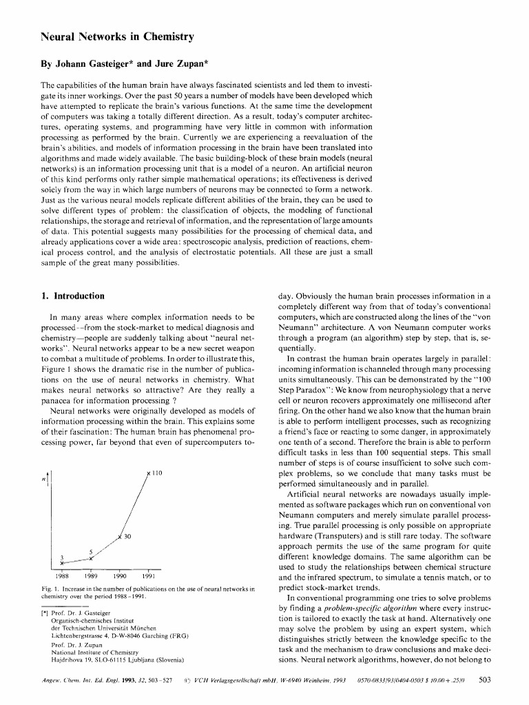 Neural Networks in Chemistry | PDF | Artificial Neural Network ...