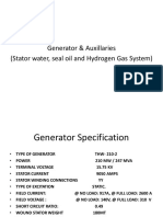 Generator & Auxillaries (Stator Water, Seal Oil and Hydrogen Gas System)