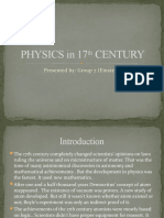 Physics in 17th Century