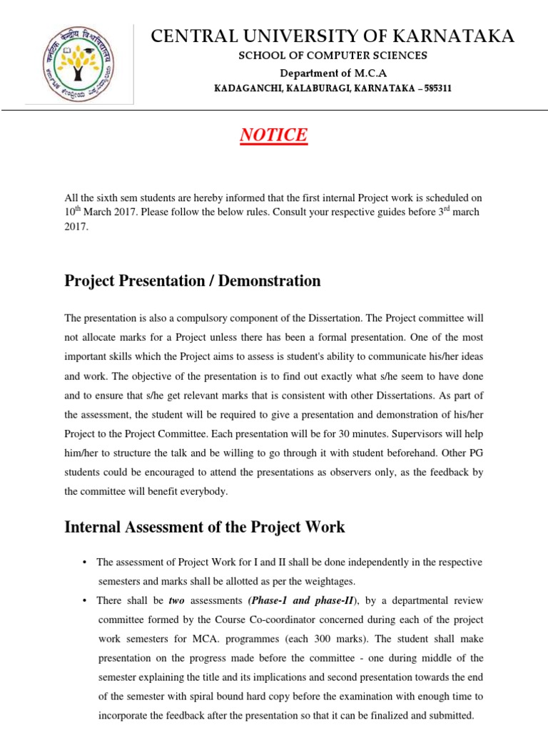 NOTICE First Internal PDF | PDF | Educational Assessment | Thesis