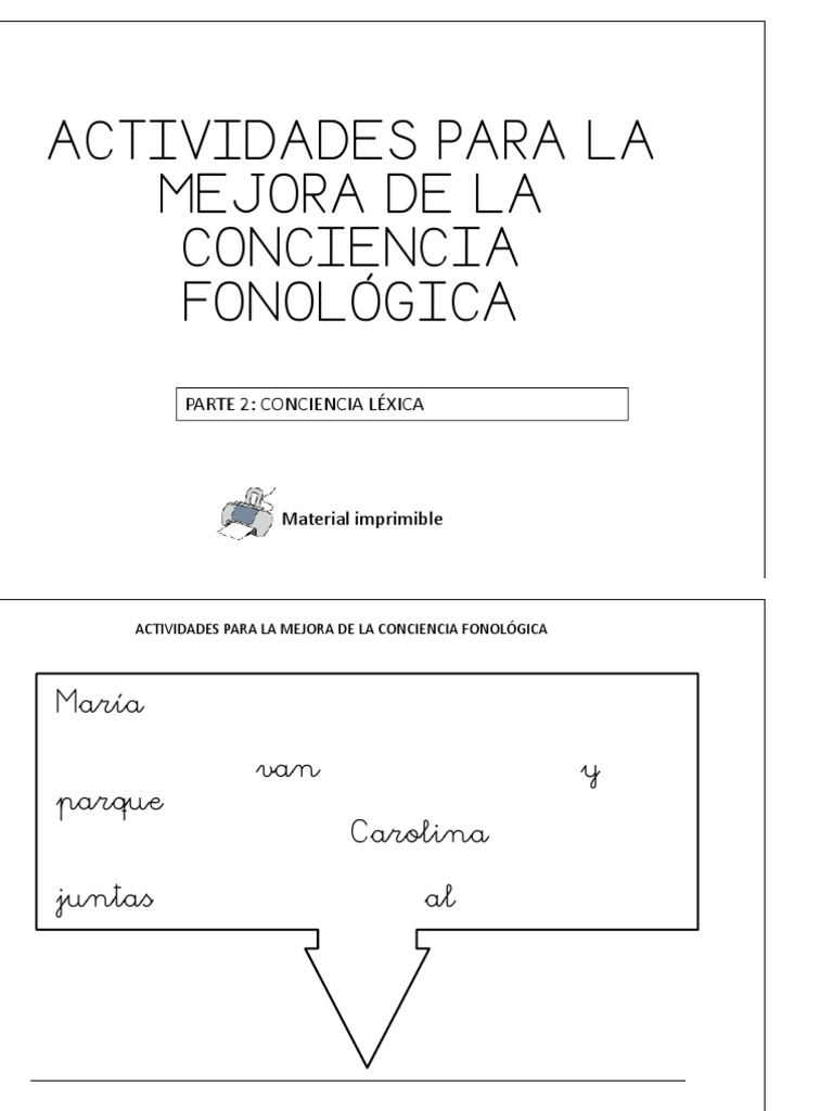 Actividades para La Mejora de La Conciencia Fonologica Natalia M Gomez ...