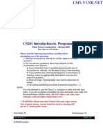 CS201 Introduction To Programming: Final Term Examination - Spring 2005