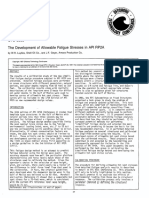 The Development of Allowable Fatigue Stresses in API RP2A: Parameter (Denoted G) Defining Tructural