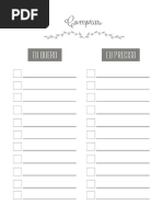 15 - Planner 2017 - Casinha Arrumada - Lista de Compras, Filmes e Leituras