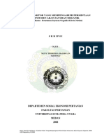 Analisis Faktor Yang Mempengaruhi Permintaan Konsumen Akan Sayuran Organik