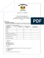 Examen de Fisica Quinto 2017