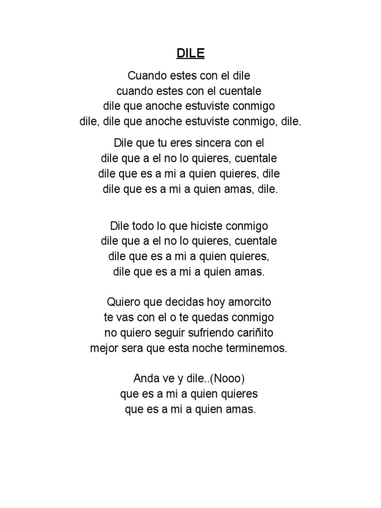 Mix Cumbias - 01 Dile | PDF