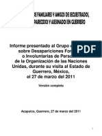 Informe Del Comite de Familiares de Desaparecidos Al Grupo de La Onu 2011