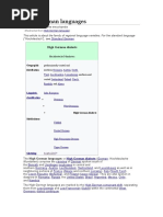 High German Languages