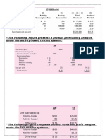 The Following Figure Presents A Product Profitability Analysis Under The Activity-Based Costing System