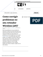 Como Corrigir Problemas No Seu Roteador Wireless (AP)