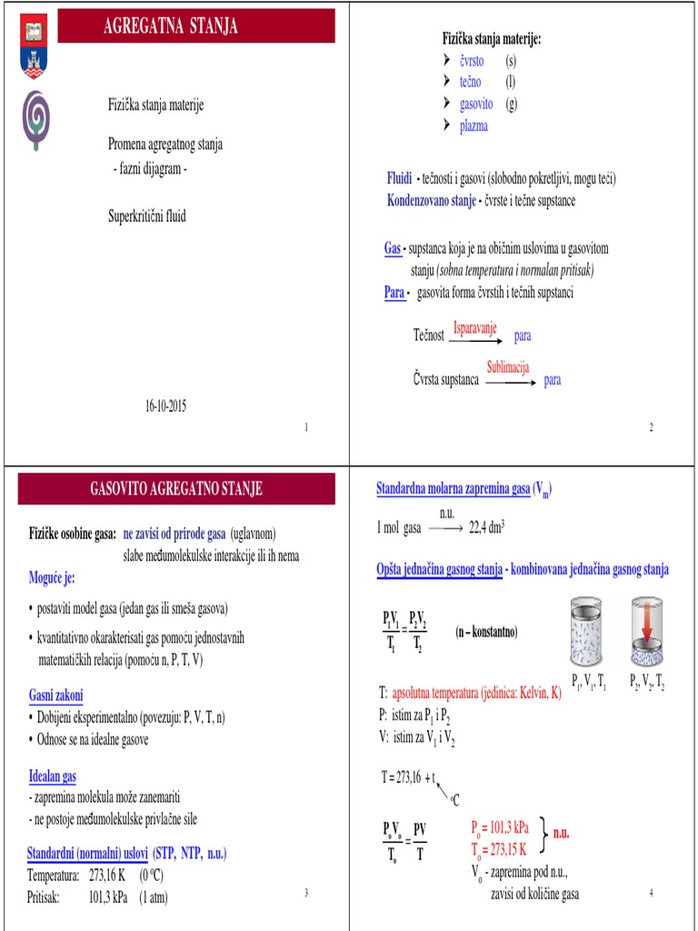 16 10 2015 Agregatna Stanja | PDF